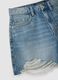 Light blue pure cotton denim shorts_1
