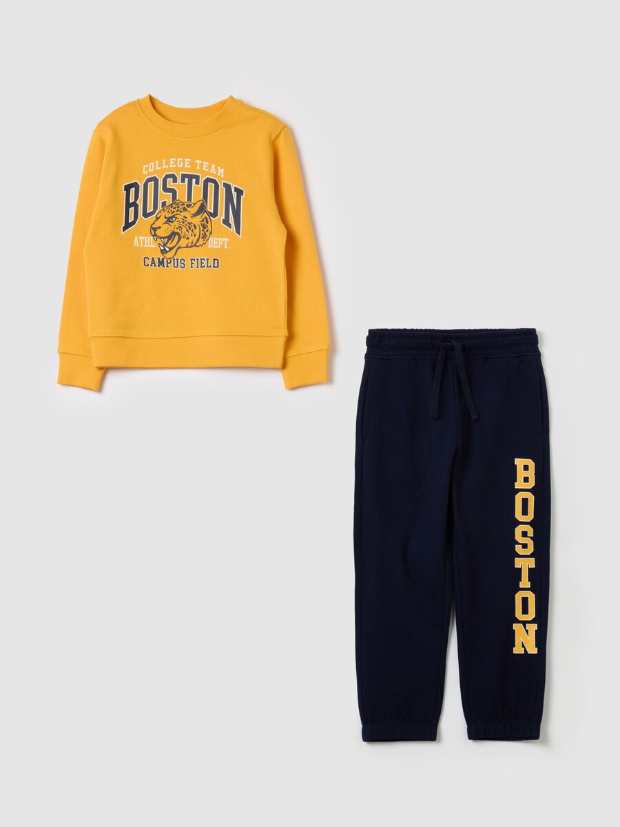 Jogging set in French Terry con stampa_0