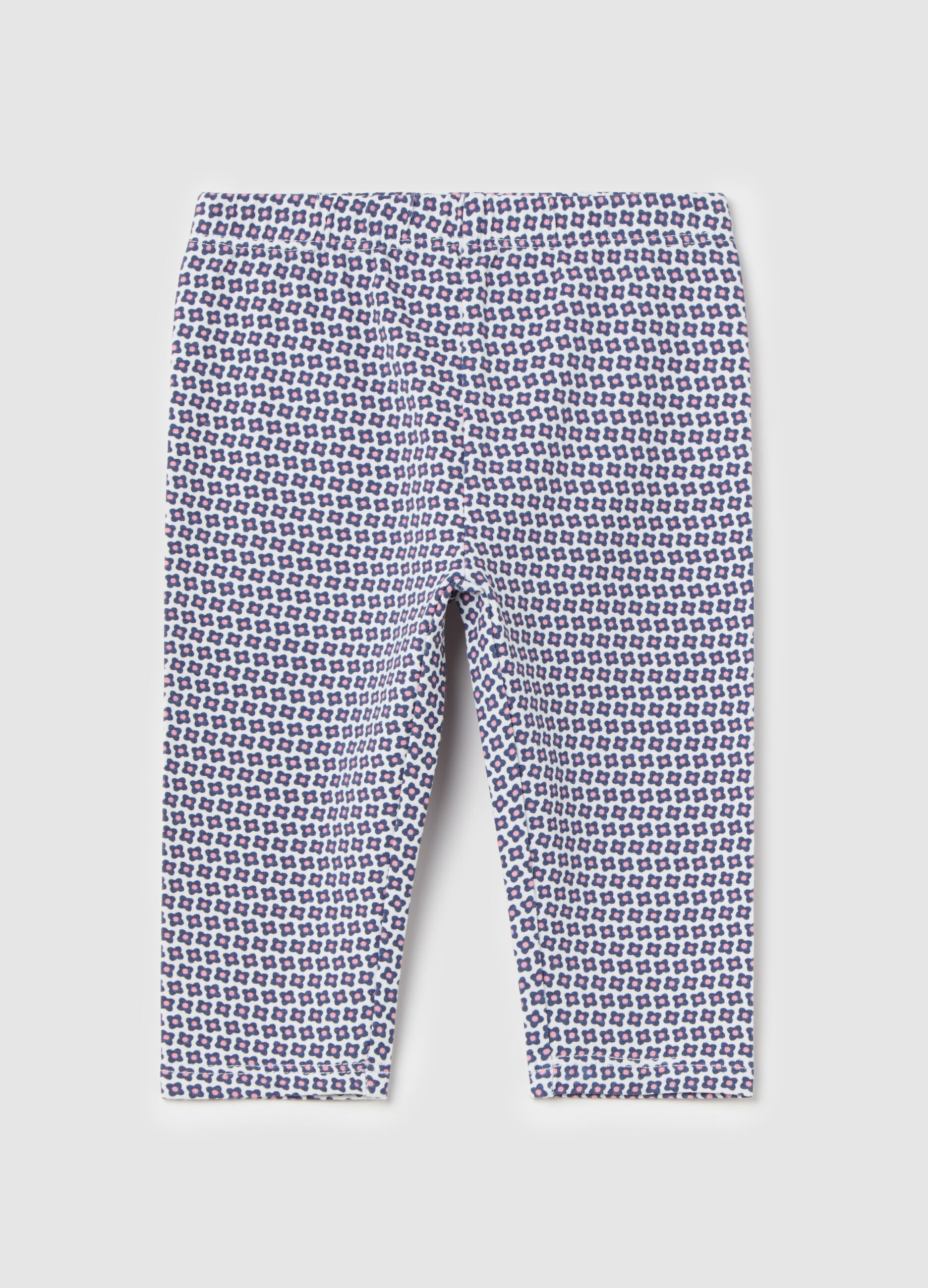 Three-quarter leggings with print