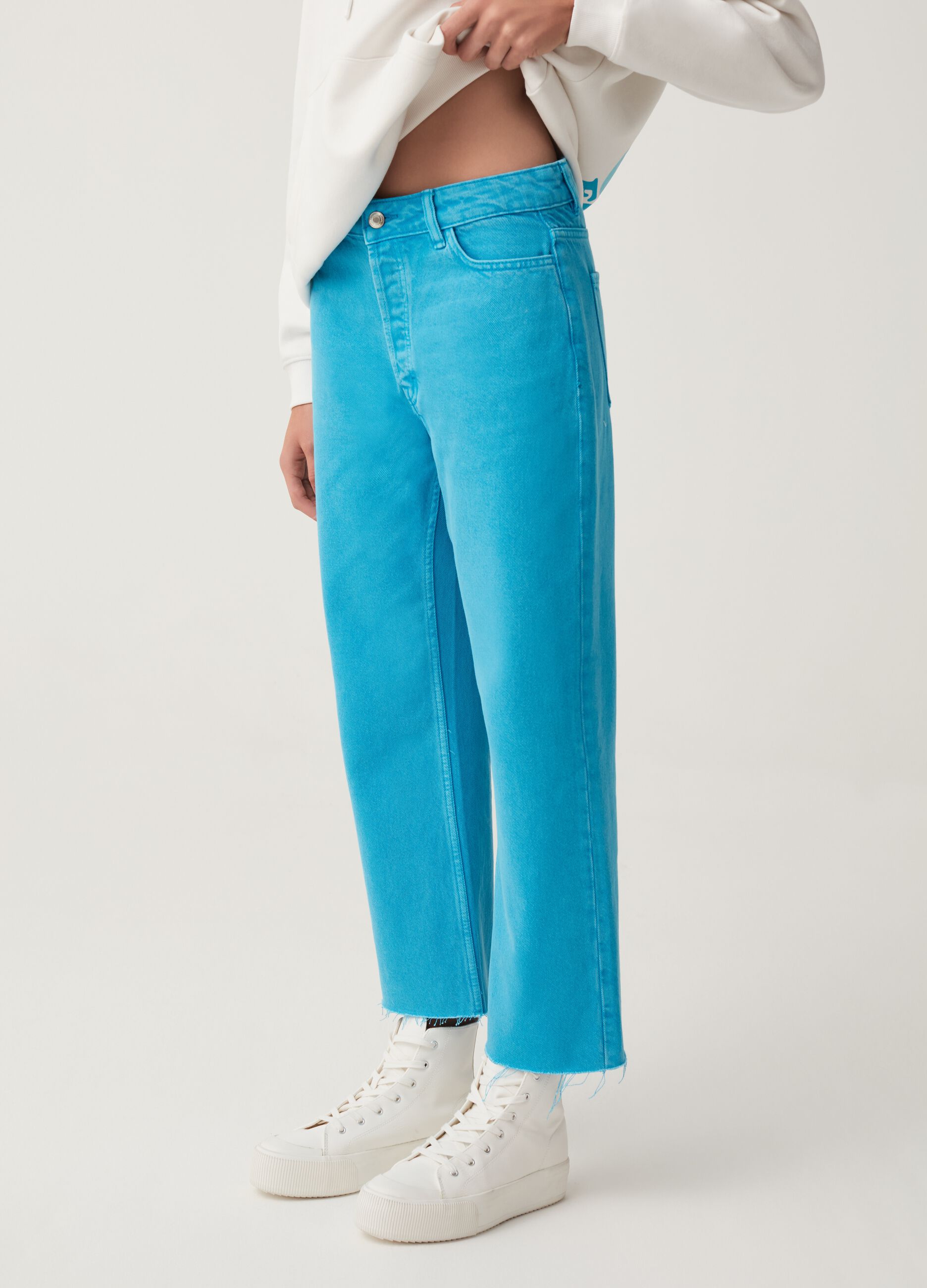 Jeans straight fit con orlo a vivo Baby Angel_1