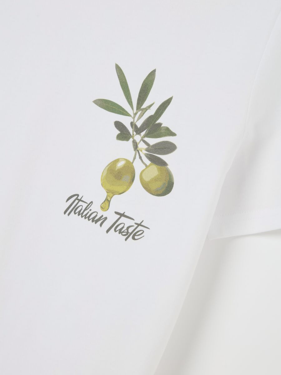 Cotton T-shirt with "Italian Taste" print_5