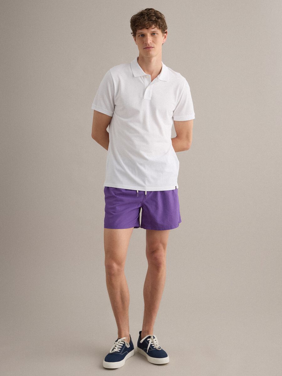 Boxer da mare viola con vita elasticizzata e coulisse_0