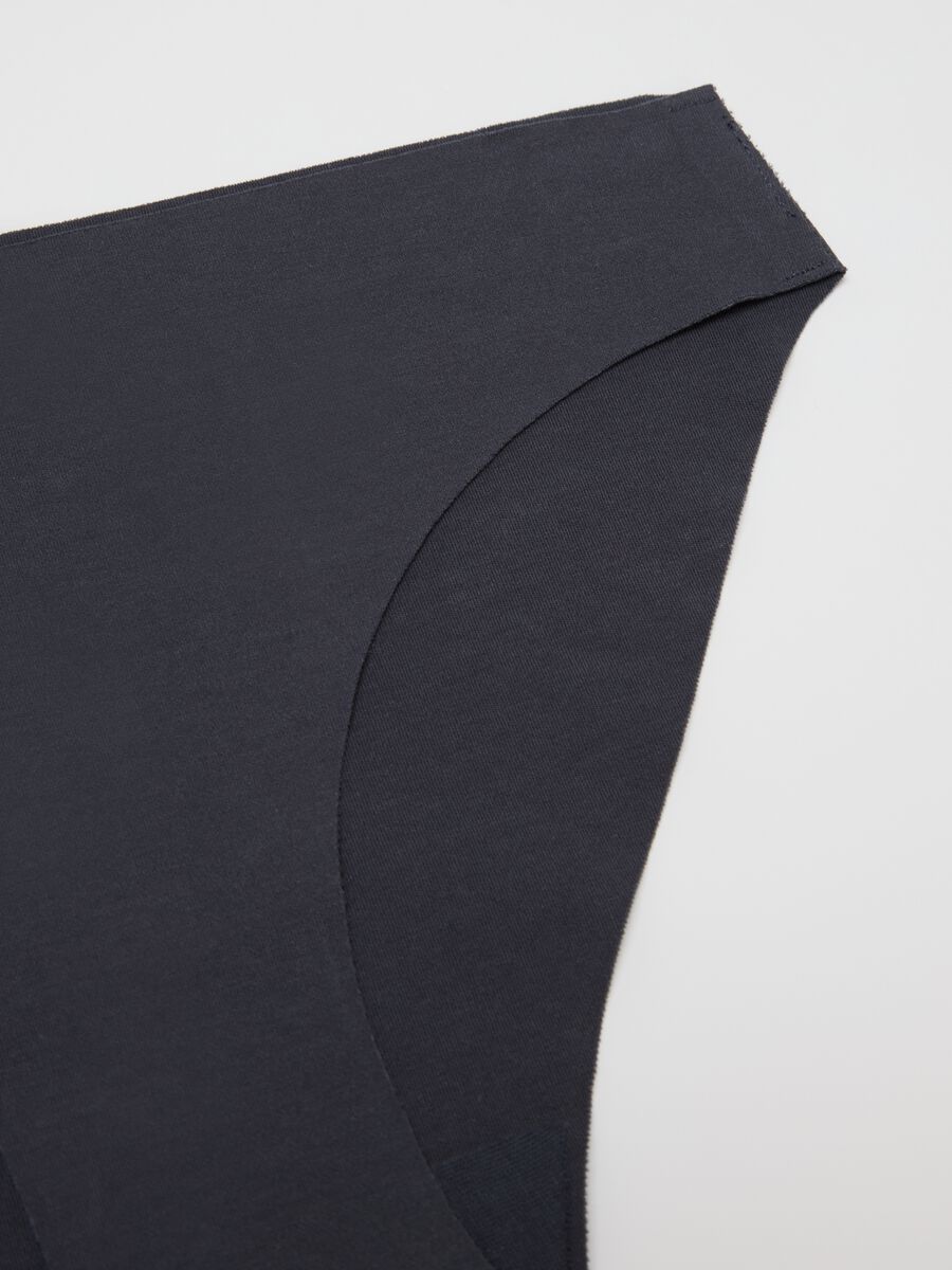 Slip blu notte in tessuto elasticizzato_5