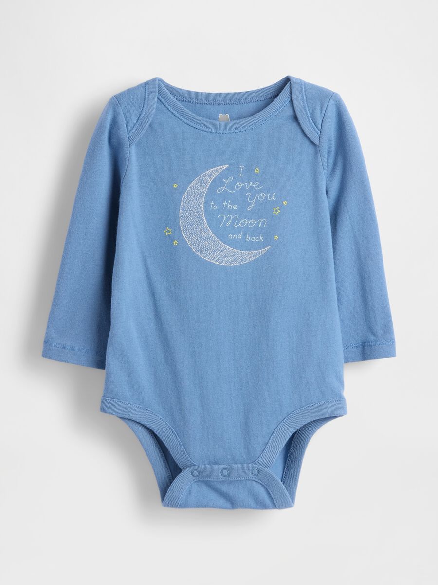 Long-sleeve blue cotton bodysuit_0