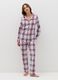 Long pyjamas in check flannel with lurex_0