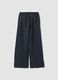 Jogger grigi wide leg in misto cotone con strass_7