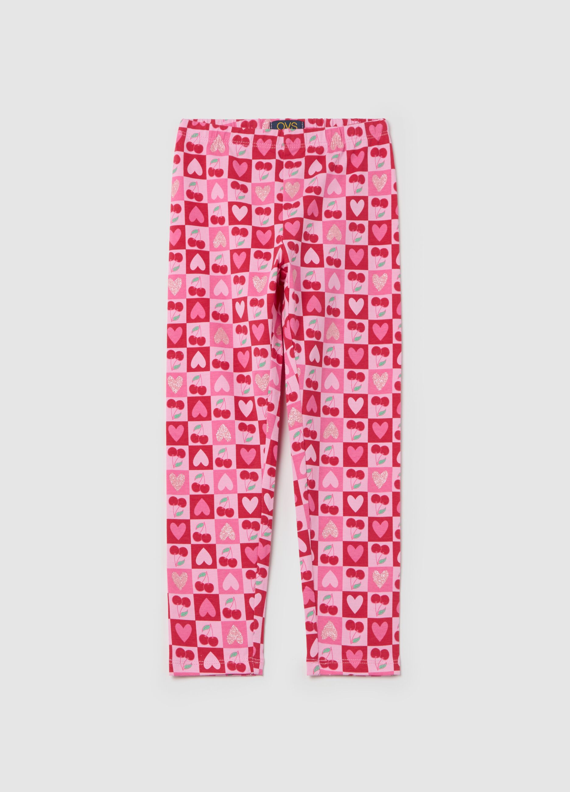 Stretch cotton leggings
