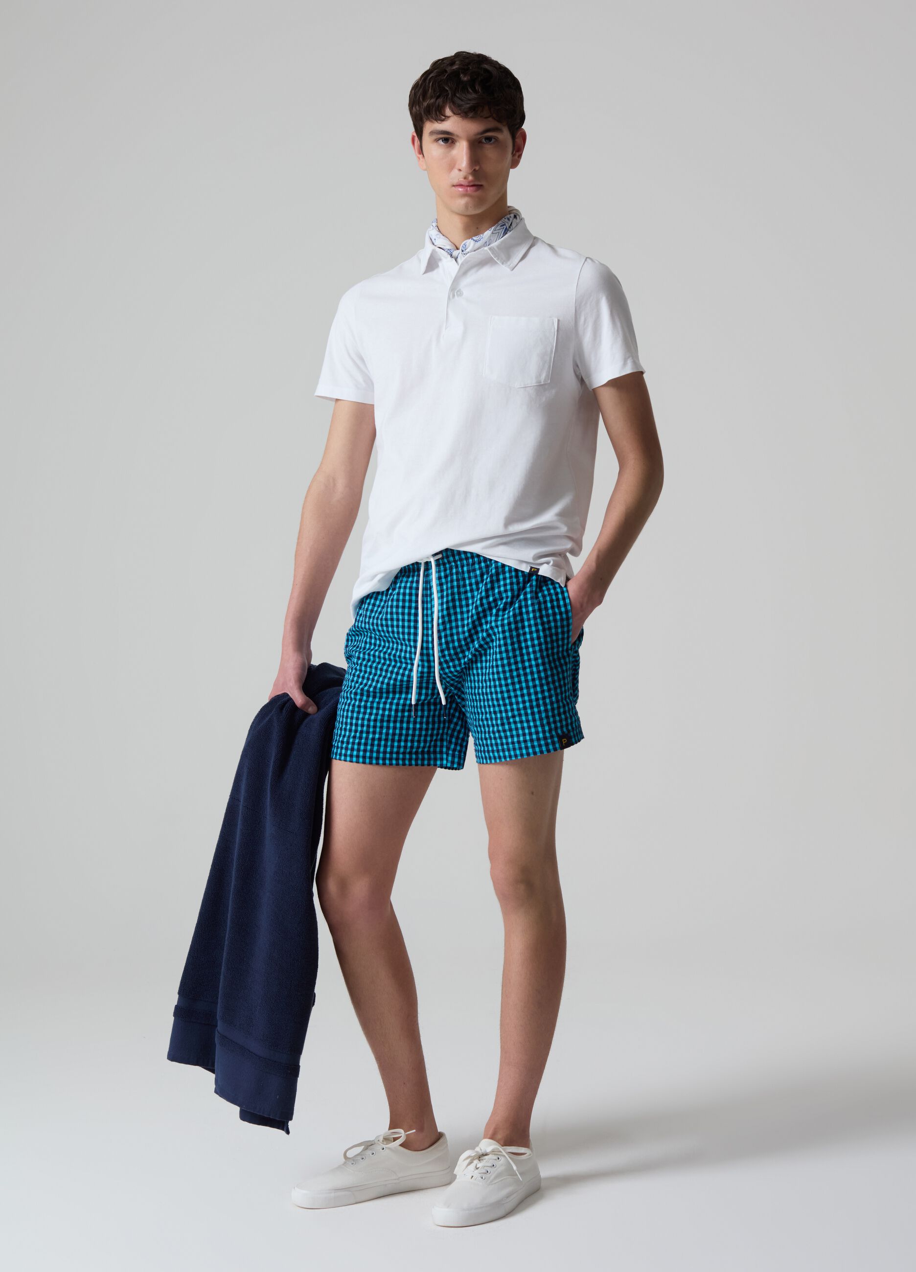 Ovs Costume bermuda in seersucker vichy