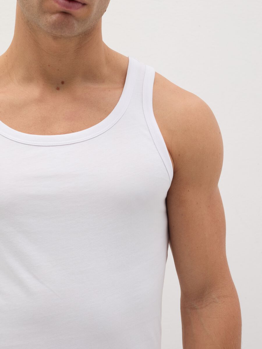 Three-pack racerback vests in organic cotton_2