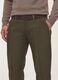 Pantaloni chino verde in twill di cotone elasticizzato slim fit_3