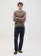 Brown regular fit viscose blend jumper_1