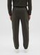 Regular fit brown cotton blend trousers_2