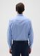 Men's blue pure cotton shirt easy iron_1
