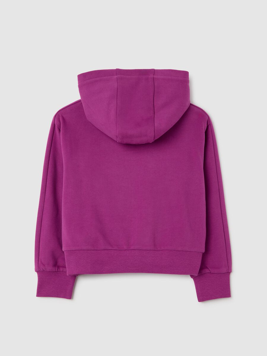 Felpa da ragazza in puro cotone viola regular fit_1