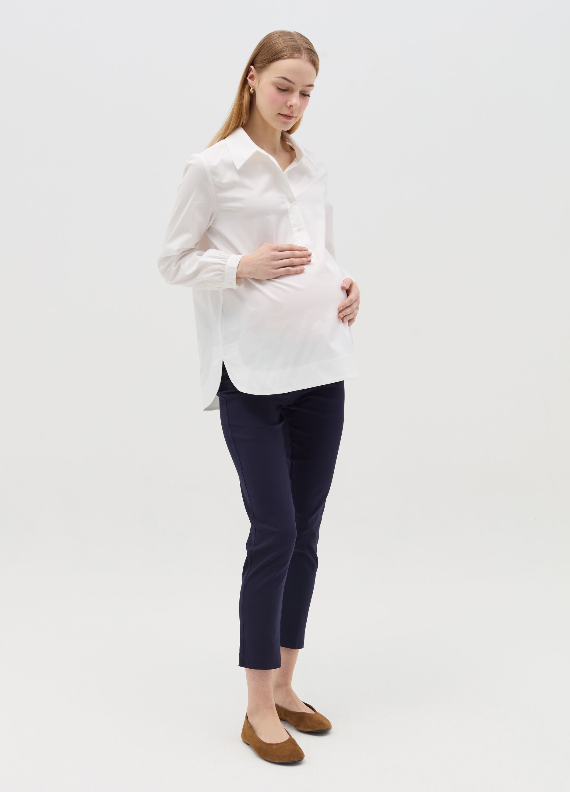 Camicia premaman scollo serafino