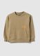Children's regular fit beige pure cotton sweatshirt_0