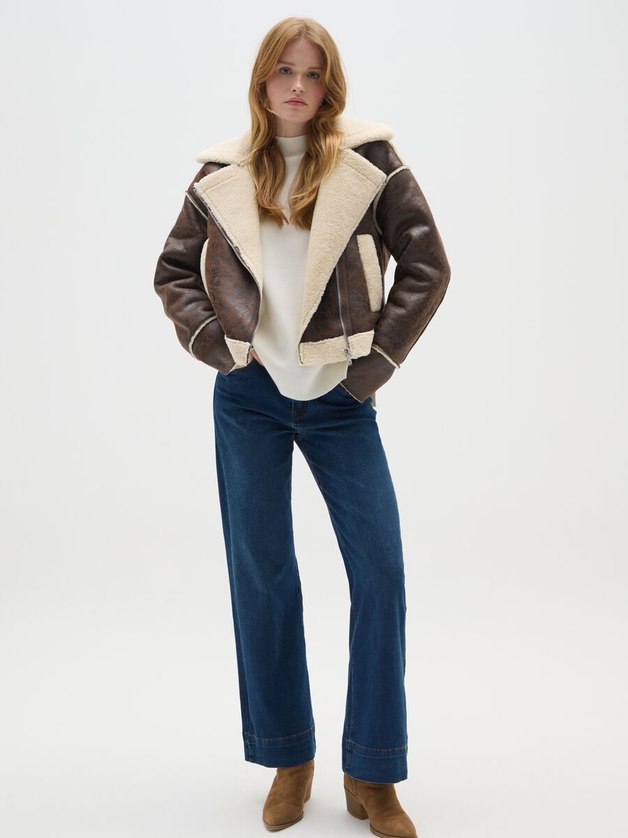 Blue Stretch Cotton Regular Fit Trousers_0