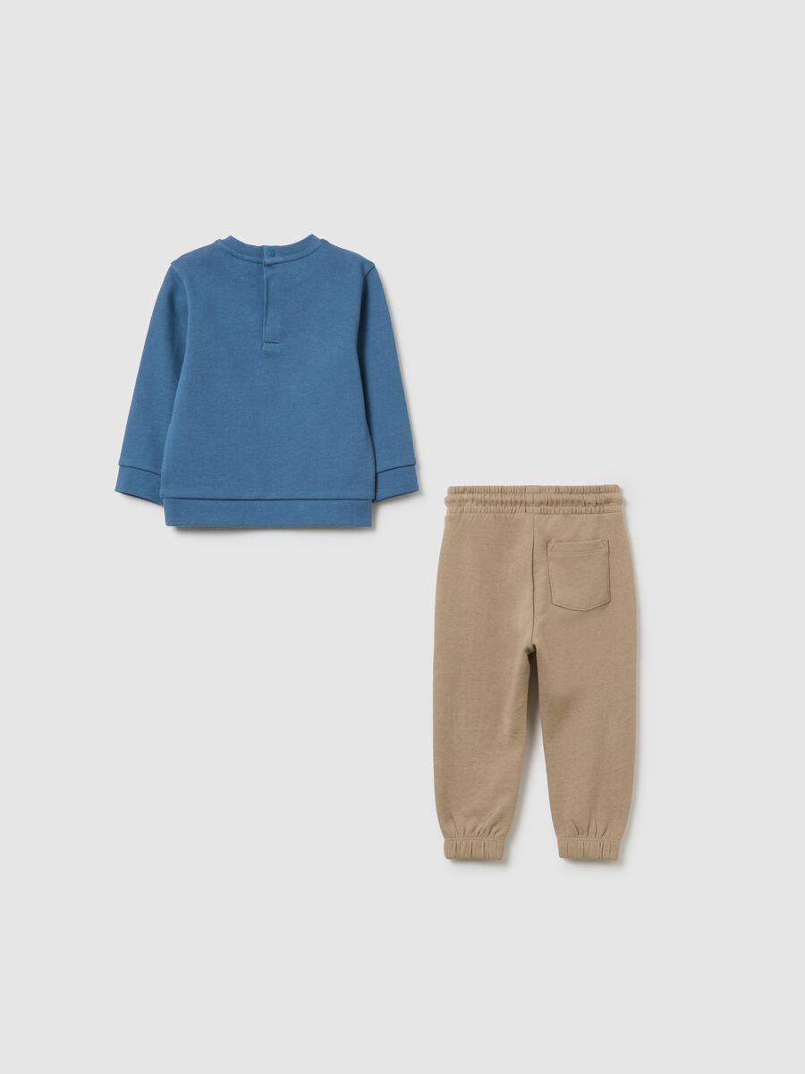 Kids' blue regular fit cotton sweatshirt set_1