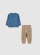 Kids' blue regular fit cotton sweatshirt set_1