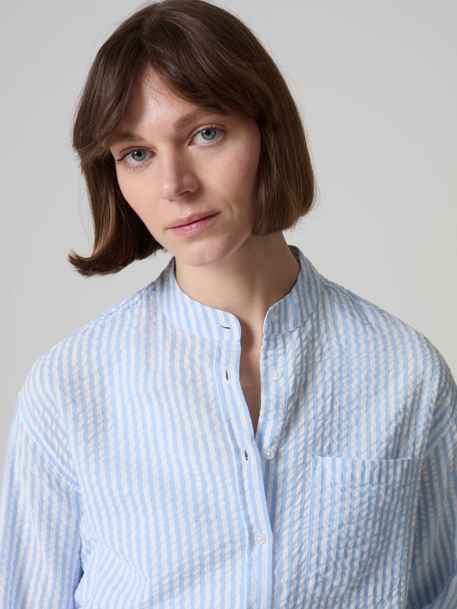 Striped seersucker shirt_1