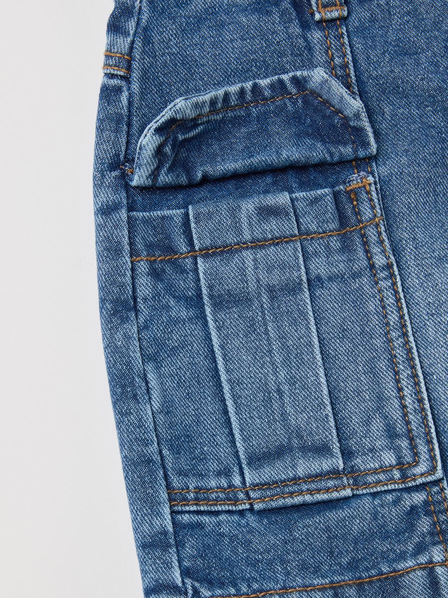 Denim miniskirt with pockets_3
