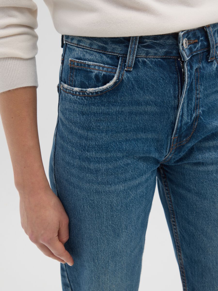 Jeans in puro cotone blu regular fit_3