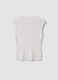 T-shirt fitted bianca in modal elasticizzato a costine ALTAVIA STUDIO_6