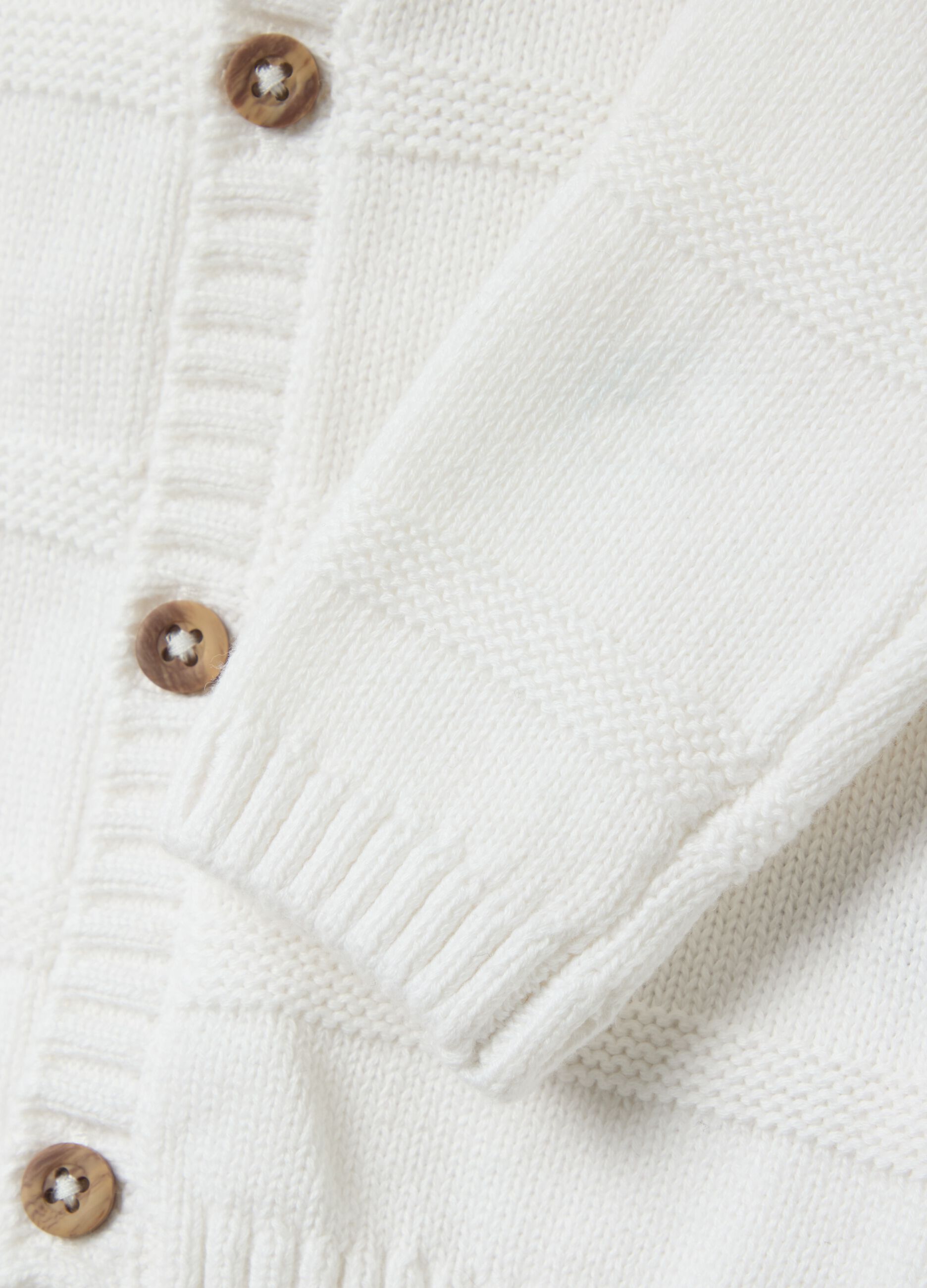 Cotton cardigan with hood