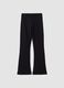 Girls' black slim-fit stretch organic cotton trousers_4