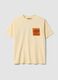 Beige pure cotton crew-neck T-shirt with Jeep print_0