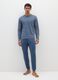 Blue Striped Pyjamas in Pure Cotton Regular Fit_0
