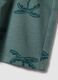 Green organic cotton shorts with palm print_3