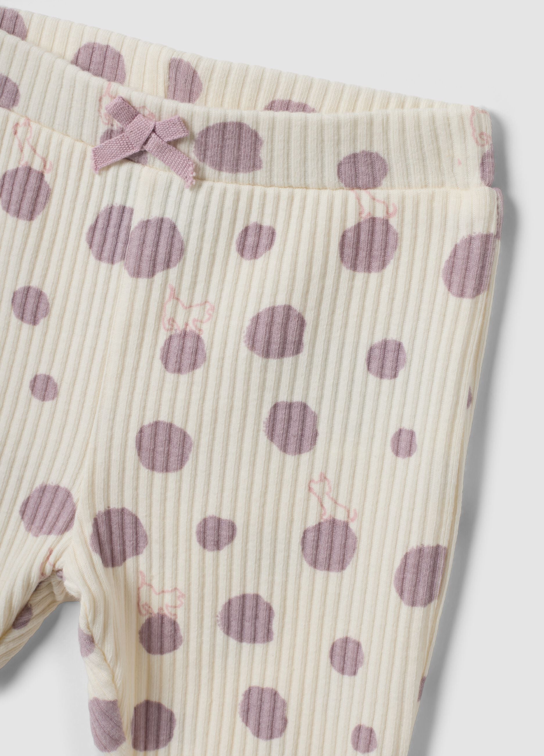 Purple organic cotton Disney 101 Dalmatians outfit for baby girl