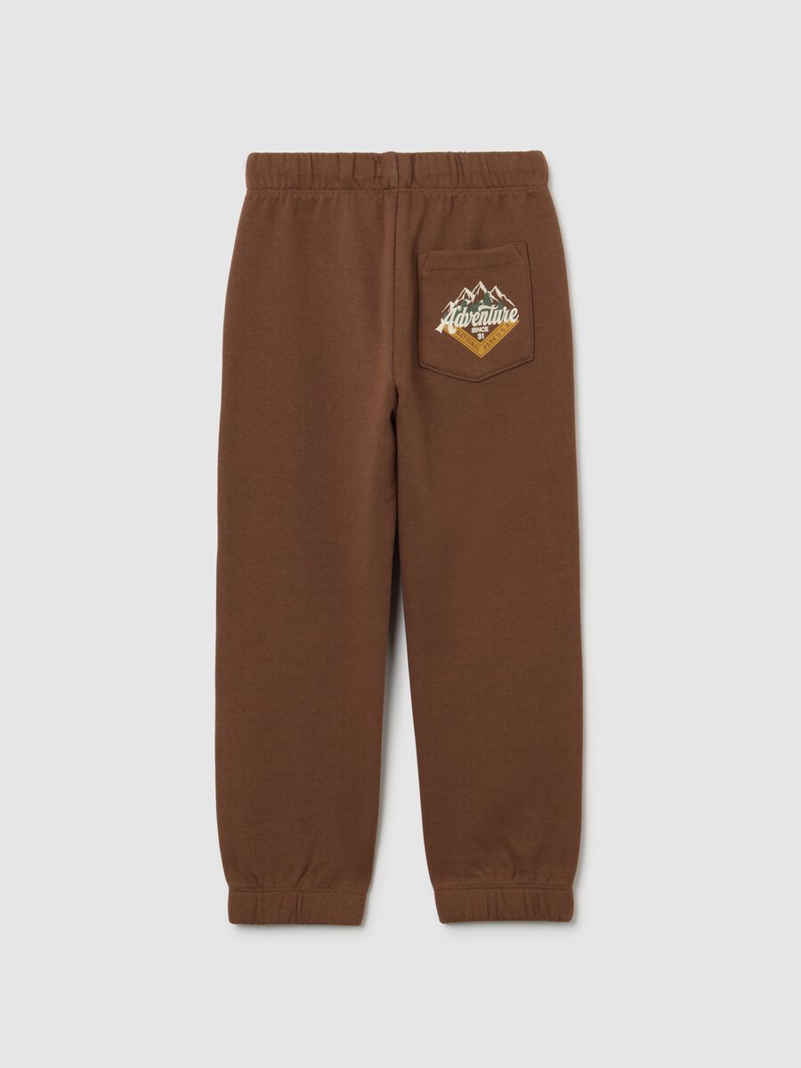 Boys' Brown Pure Cotton Jogger_1