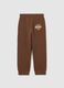 Boys' Brown Pure Cotton Jogger_1