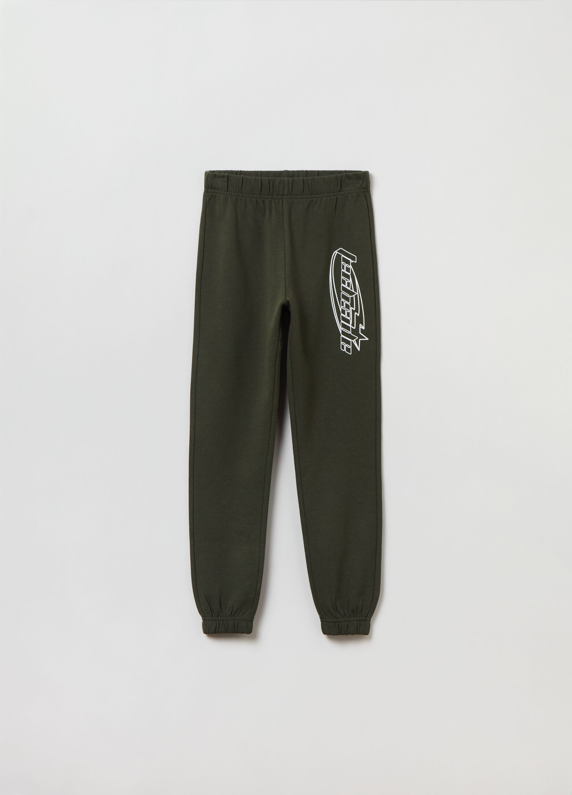 Joggers in felpa con stampa_0
