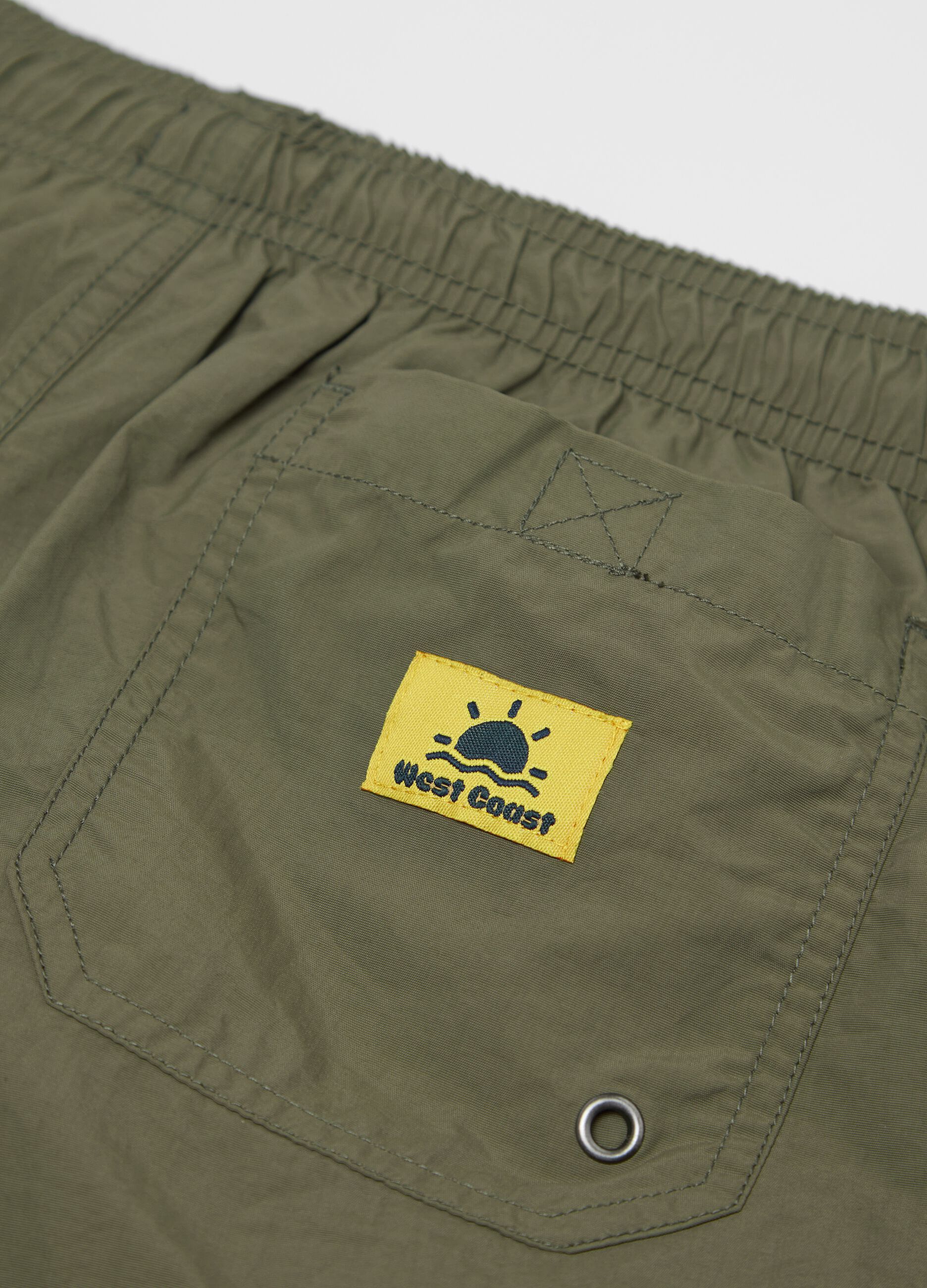 Men’s boxer shorts in green mixed fabric with regular fit