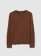 Brown crew neck sweater regular fit_4