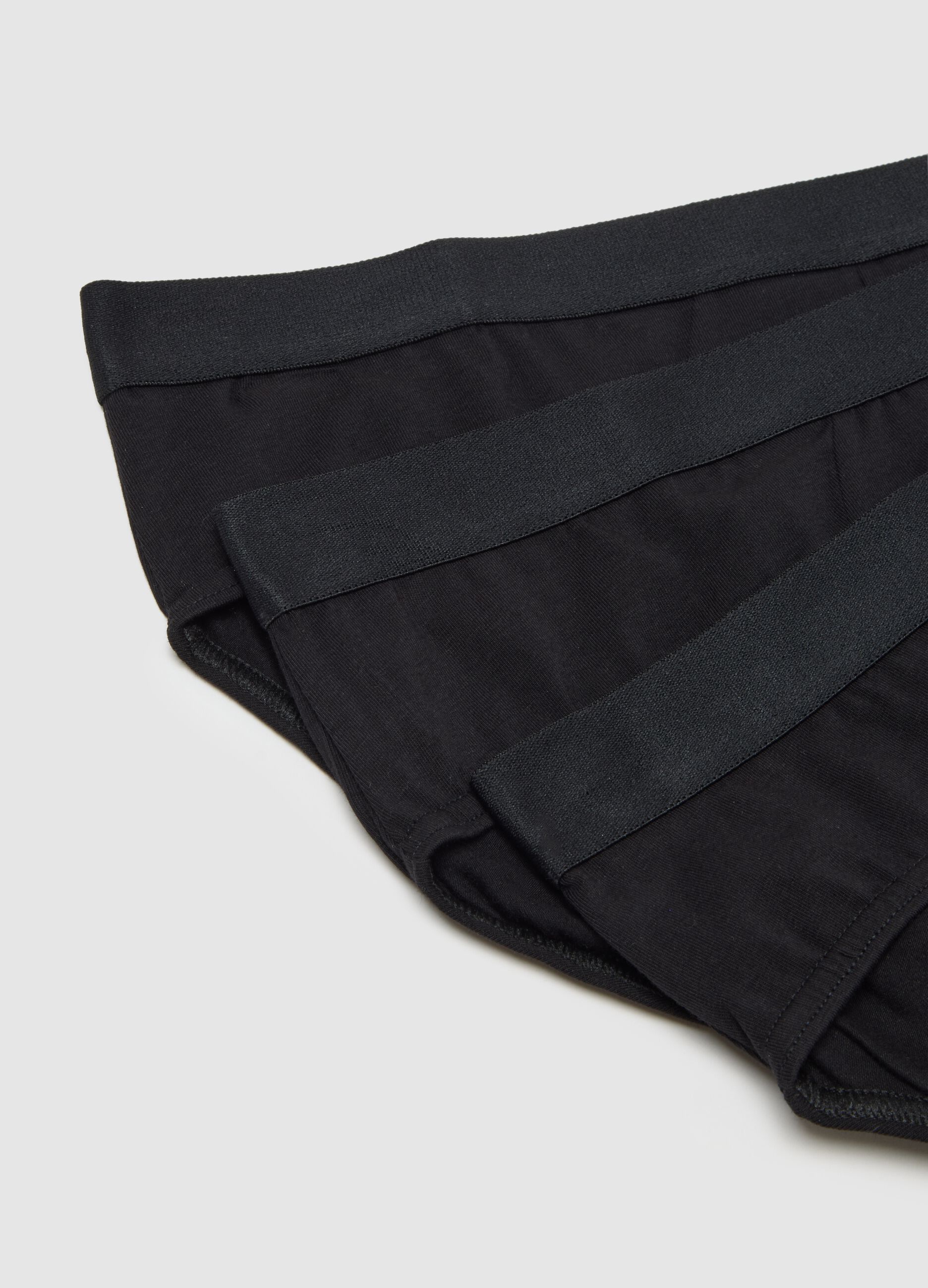 Black Cotton Regular Fit Briefs