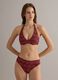 Slip bikini marrone in tessuto elasticizzato ricamato_1