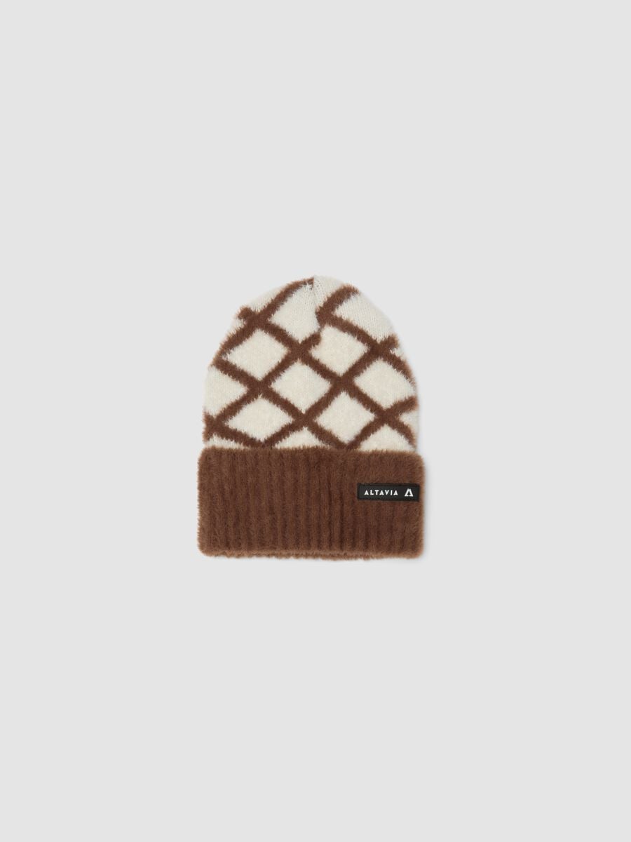 Knit beanie with diamond pattern ALTAVIA WITH DEBORAH COMPAGNONI_0