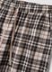 Brown checked organic pure cotton flannel pyjama trousers_1
