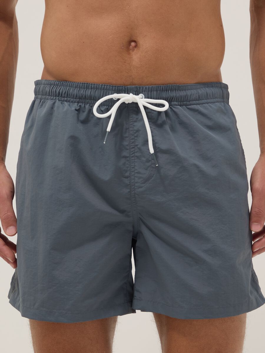 Boxer da mare grigi regular fit con coulisse_1
