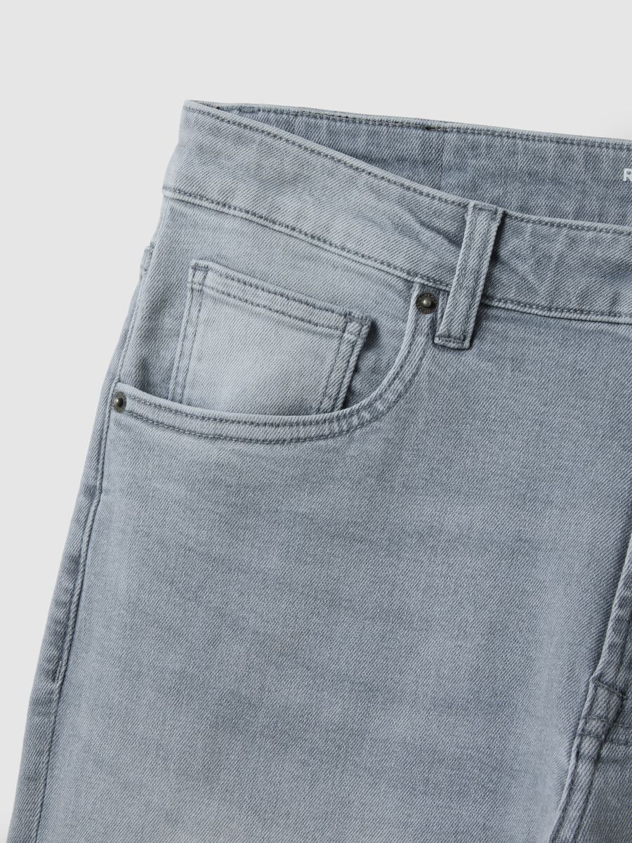 Slim fit stretch cotton grey jeans_5