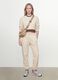 Felpa bianca in misto cotone a girocollo regular fit_0