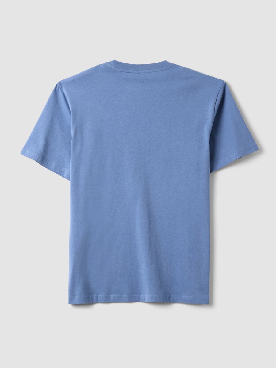 Blue pure cotton Peanuts print T-shirt, relaxed fit_5
