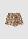 Beige pure cotton shorts with heart print_1