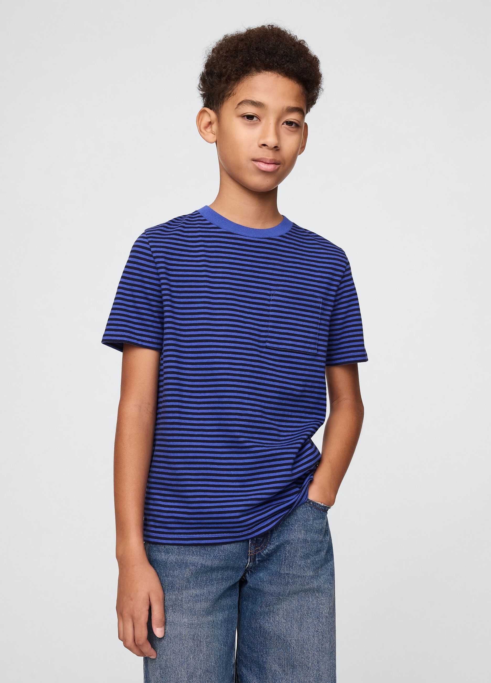 Children's Blue Striped T-shirt