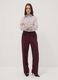 Purple stretch viscose straight-leg trousers_0