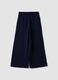 Pantaloni culotte blu in puro cotone organico per bambina_1